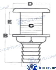 Pasacascos Nylon/Inox 1”