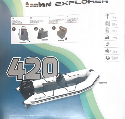 Embarcación Semirrígida EXPLORER 420 STRONGAN GRIS