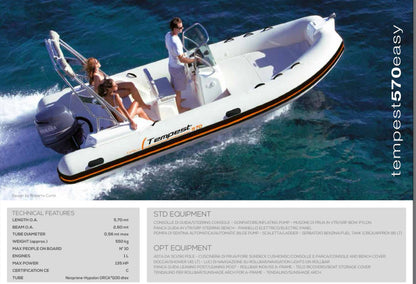 Embarcación Semirrigida Tempest Easy Line