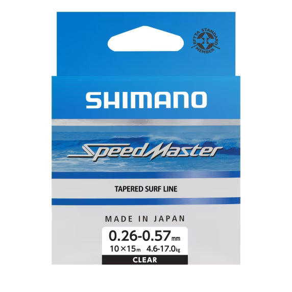 Shimano Speedmaster 10x15m Surf Tapered Leader Clear