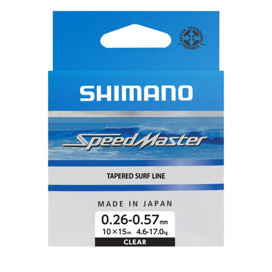 Shimano Speedmaster 10x15m Surf Tapered Leader Clear
