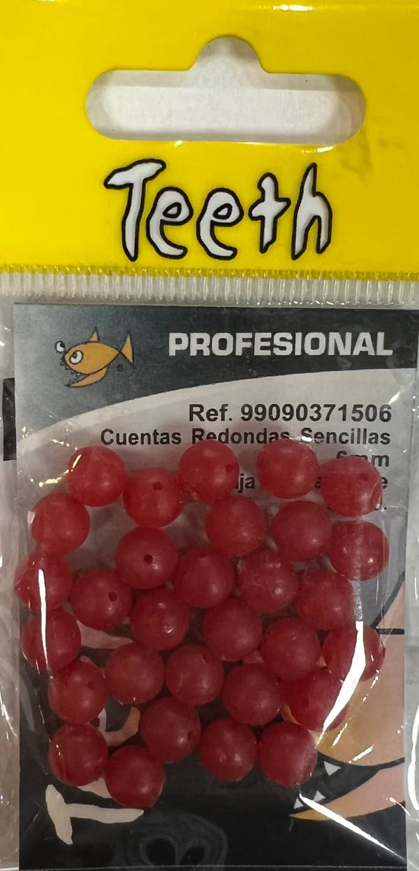 Bolitas redondas Teeth Rojo