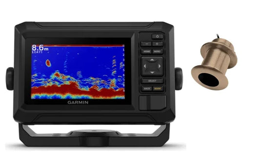 ECHOMAP UHD2 52CV, con transductor pasacascos bronce B619 (77/200Khz) bajo perfil 20º con adaptador incluido